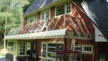 Veranda lood met glas gecombineerd 