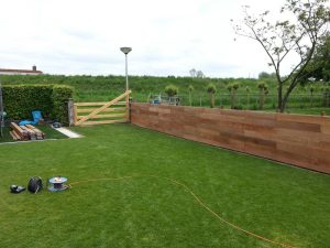 Landhek met schutting massief FSC hardhout