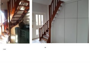 kast gemaakt onder trap